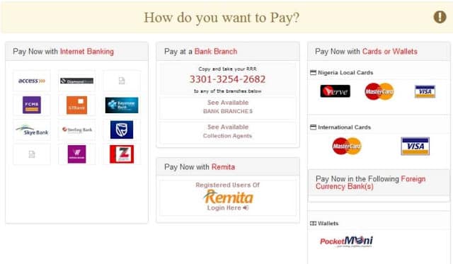 Remita School Fees Payment Methods, Remita Payment Methods, pay with cards, pay with remita, pay in a bank